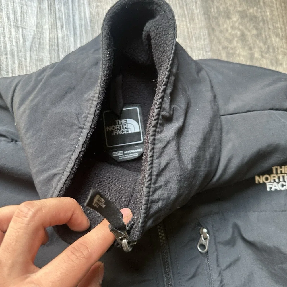 The North Face Denali Jacket‎ Mens XXL Gray Black Polartec Fleece Full Zip